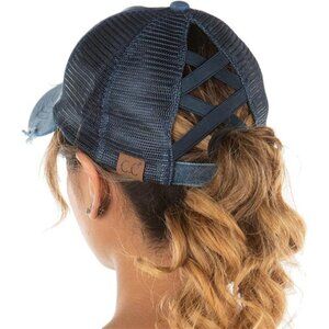 Ponytail Hat for Women - Baseball Cap with Adjustable Fit & High